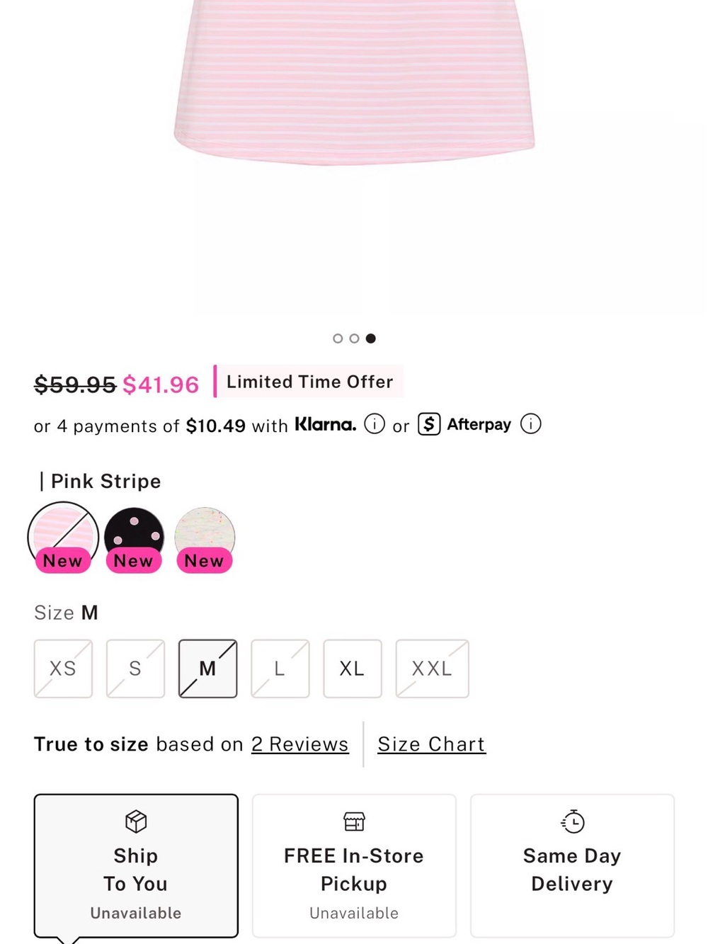 PINK Victoria Secret Striped Athletic Dress - Picture 3 of 4